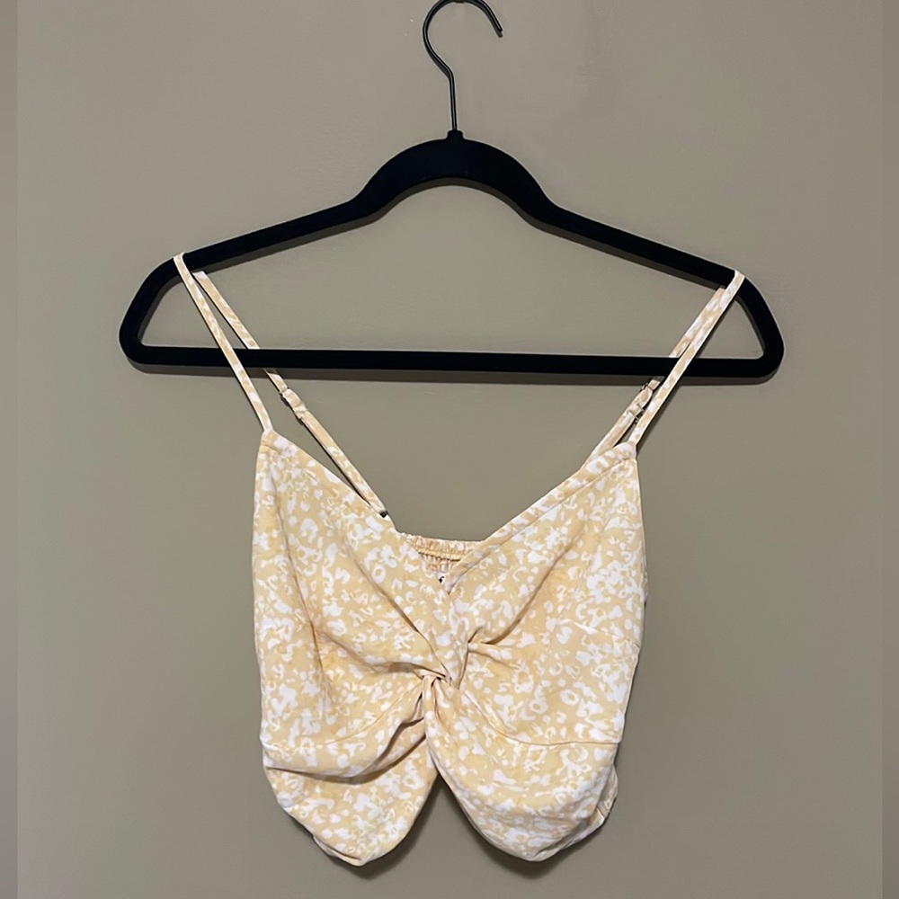 Yellow Floral Crop Top